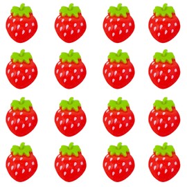 Honbay 50PCS Cute Fruit Strawberry Embellishments Slime Charms Strawberry Flatback Resin Charms for Hair Clips, Photo Frames, Phone Cases, Jewelry Boxes, Stationery Boxes, Scrapbooking, DIY Crafts
