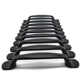10x Qrity Tiradores de las puertas del armario de la cocina armario ropero tire del cajón, Aluminio, con tornillos (96MM)