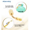 2Pcs 80° R32 R454B Refrigerant Adapter,Low-Loss HVAC Quick Connect Fittings