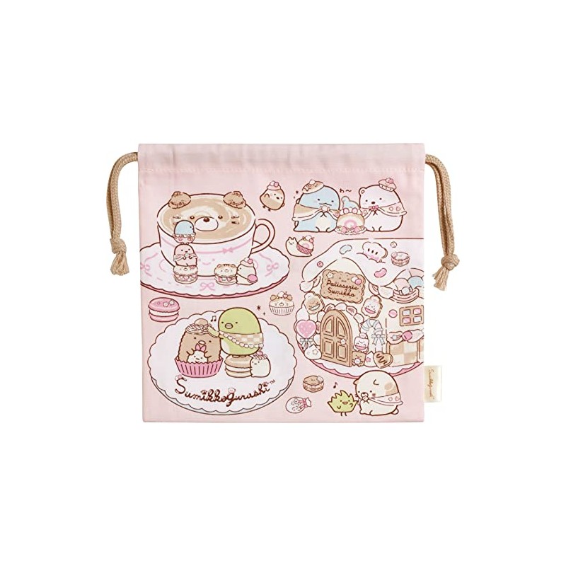 San-X Sumikko Gurashi CA20102 "Cat Kyodai to Okashiya-san" Drawstring Bag