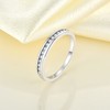 YL Stackable Ring Sterling Silver CZ Simulated Diamond Eternity Bands