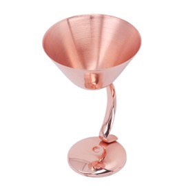 OUKENS Martini Glasses, 304 Stainless Steel Shatterproof 150ml Copper Plated Cocktail Glasses Barware for Boating, RV, Parties, Stylish Cocktail Glasses (Rose Gold)
