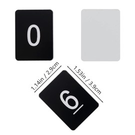Black Plastic Rectangular Number Plates 0-100