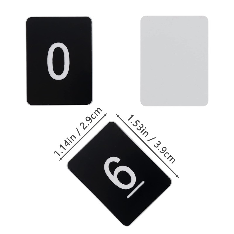 Black Plastic Rectangular Number Plates 0-100