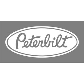 14" Wide Peterbilt Sticker Decal in White Diesel Tractor Semi Truck