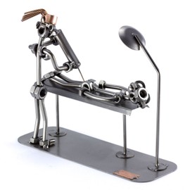 Steelman24 I Nuts and bolts sculpture Nurse With Personal Engraving I Handmade ornaments I I Metal figurine