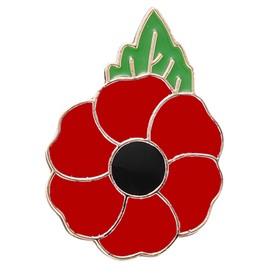 Metal Poppy Brooch Pin - Veterans Day & Memorial Day Lapel Pin - Red Enamel Poppy Brooch - Soldier Remembrance Souvenir Gift (1PC)