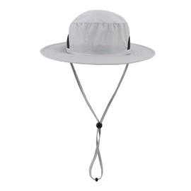 Magracy Kids Wide Brim Qiuck Dry Mesh Sun Hat UV Protection Bucket Hat Adjustable Light Grey