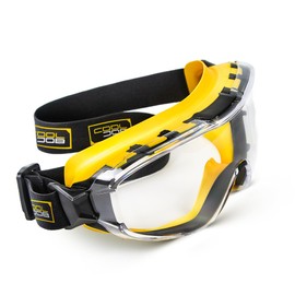 COOLJOB Safety Goggles Over Glasses with Anti-Fog Clear Lens, ANSI Z87.1 Impact Resistance and UV Proof Eye Protection with Adjustable Elastic Headband, Anti-Scratch Eyewear for Men & Women, 3 Pairs