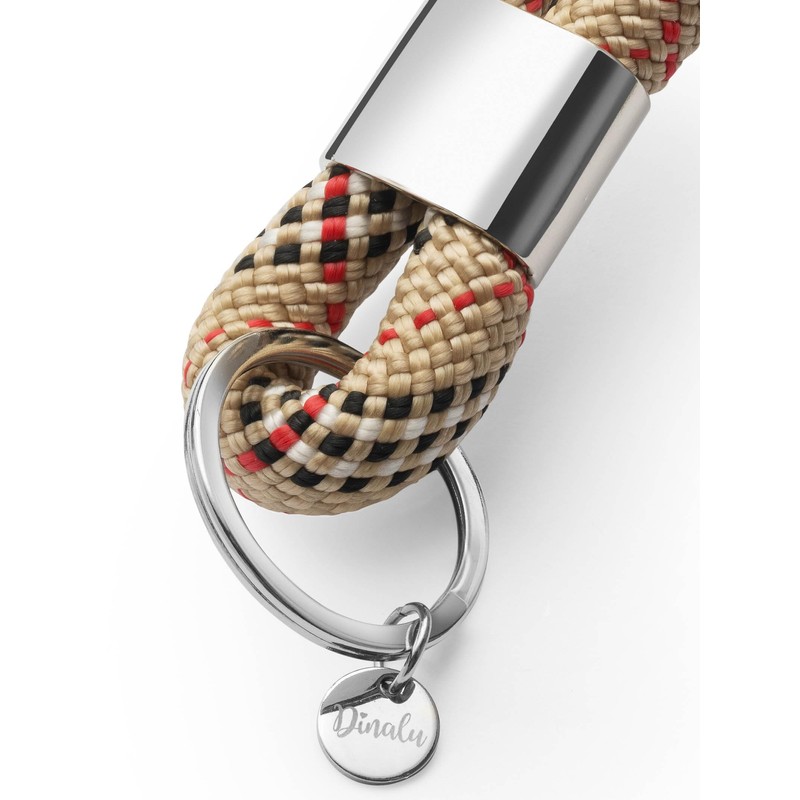 Key pendant with silver metal in maritime design made of