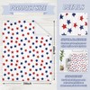 JarThenaAMCS Patriotic Fuzzy Blanket Red Blue Star Throw Blanket 4th
