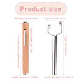 3 in 1 Cat Eye Nail Magnet, Y-Shaped Double Head Magnetic Tool for Cat Eye Gel Polish Multifunctional Nail Design for Salon Studio & Home Manicure