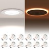 POWERASIA 12 Pack 5/6 Inch LED Can Lights with Night