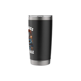 Funny Saying For Yorkie Owner And Dog Lover Cute Blue Flower Stainless Steel Insulated Tumbler