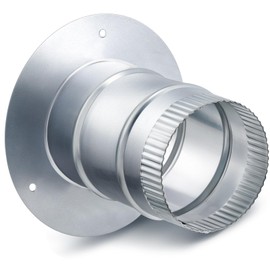 Hicarer Round Ducting Take Off Collar Galvanized Steel Metal Pipe Reducer Air Duct Adapter Connector for Grow Tent Bathroom Kitchen Ventilation Systems(1 Pcs,4 Inch)