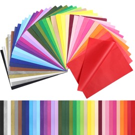 Kesote 360 Hojas Papel de Seda 24x17 cm Papel de 36 Colores para Hacer Manualidades Decorativas