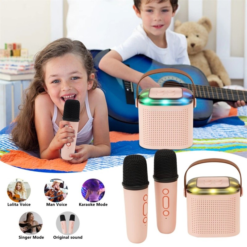 fender_king2024 Portable Bluetooth Karaoke Machine fits Kids Speaker with 2