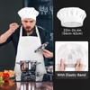 NLUS White Chef Hat and Apron, Adjustable Chef Costume Set,