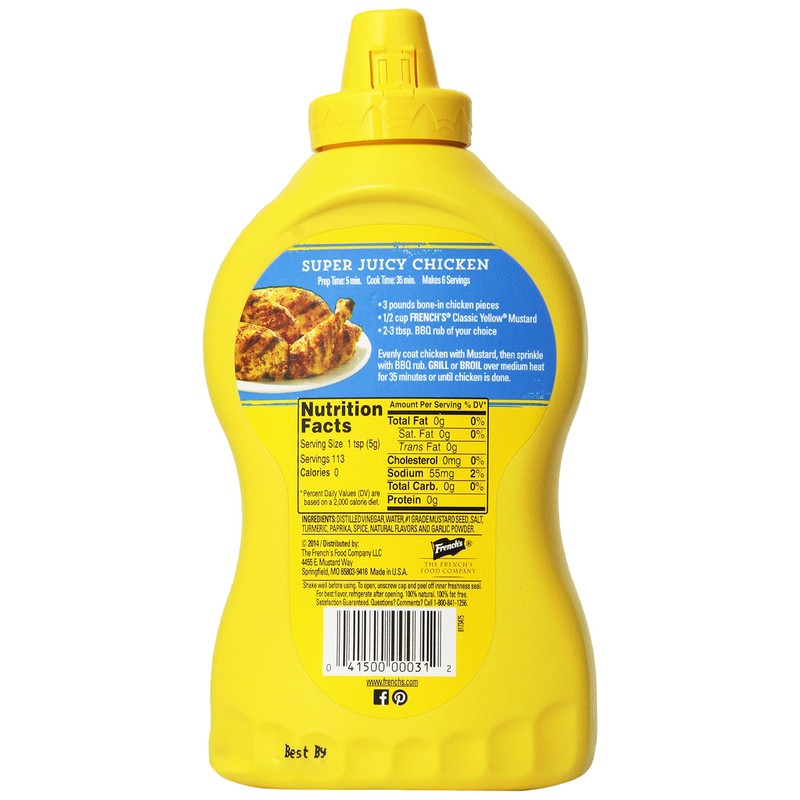 French's Classic Yellow Mustard Family Size 20 oz (Pack of