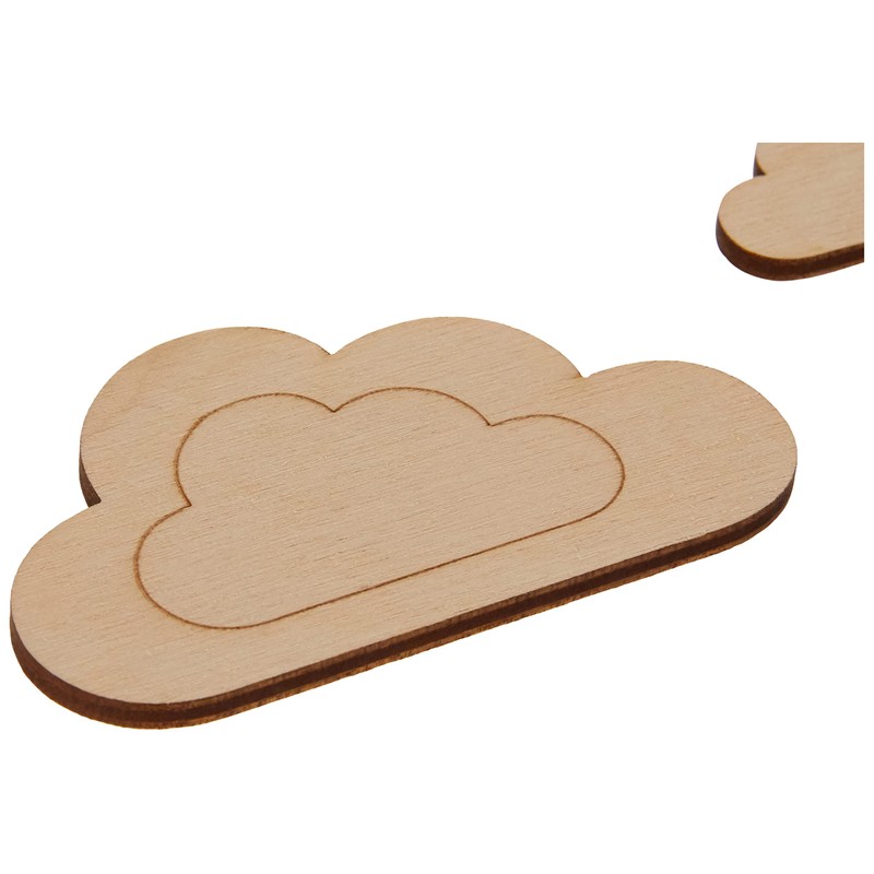 Rayher Wooden Motif Small Cloud, Birch Wood FSC Mix Credit,