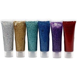 Glitter Gel, assortment, 6x18 ml