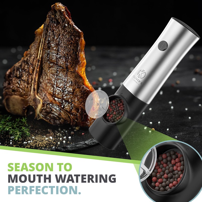 Oliver's Kitchen ® Electric Salt and Pepper Grinders - No