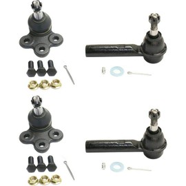 BURANIFUSION 2pcs Ball Joints 2pcs Tie Rod Ends Suspension Kit Front Left Driver Right Passenger Side for Chevy for Equinox 2.4L 2010-2017,for GMC for Terrain 2.4L 2010-2017 19207057 K500227 WEF0474