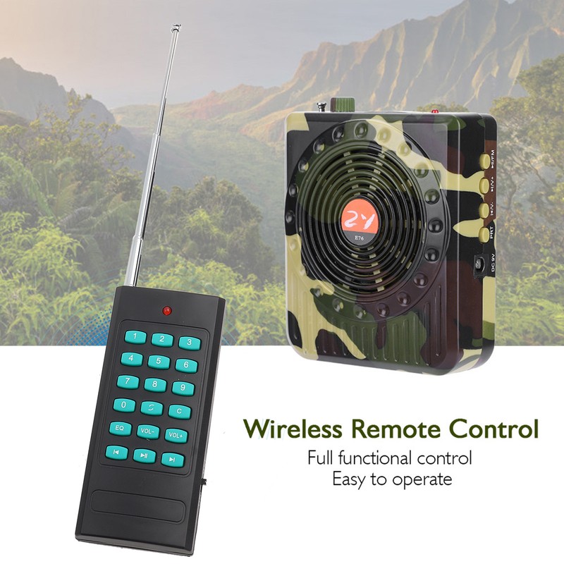 Camouflage Remote Control Outdoor Hunting Decoy Bird Caller Sound Speaker