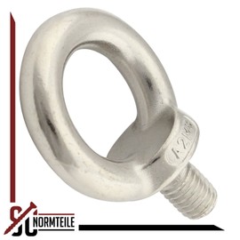 Ring Bolts (Cast and Polished) – M8 – Pack of 4 – Similar to DIN 580 – Made of Stainless Steel A2 V2A – Eye Bolts – Ring Bolts – SC580 | SC-Normteile®