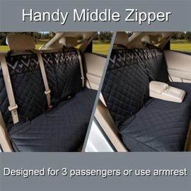 YOVEEKLE Back Car Seat Cover for Dogs, Nonslip Waterproof Dog Car Seat Protector for Rear Bench Seat Stays Securely in Place Fits for Cars & SUVs (Black)