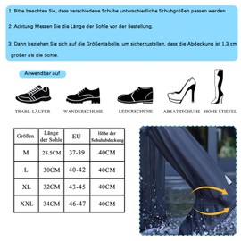 AMSNINK Shoe Covers Waterproof Unisex Waterproof Shoe Covers Reusable with Reflective Strips, Waterproof Protection from Toe to Calf, for Men and Women