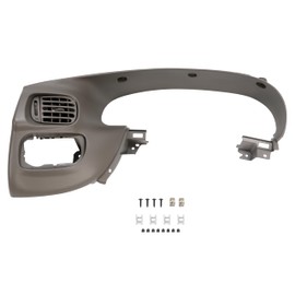 HECASA Dash Upper Dashboard Pad Bezel Compatible with 1997-2003 Ford F150 Expedition ABS Plastic Dash Gauge Instrument Cluster Bezel Trim Brown