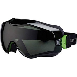 Univet 6X3.00.00.05 "6X3" Safety Goggles with G15 Glass, Dark Grey/Green