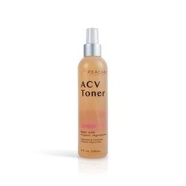 Peaches Skin Care Tónico Facial Con Vinagre de Sidra de Manzana (8Oz) - Tónico Vegano para Rostro Con Extractos Cítricos - Tónico Facial para Brotes d