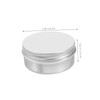 ULTECHNOVO 4pcs Refillable Aluminum Cream Jars Lightweight Round Tins for