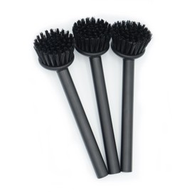Washing Up Brush Black with Stainless Steel Handle, Set of 3, Kitchen and Bathroom Kitchen Brush, Dish Brush