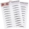 Cabilock 2 Piezas Pegatinas de Cejas Artificiales Negras de Papel,
