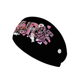 LedBack Headbands with Buttons for Mask Black Headband Nurse Caps for Women Nurse Accessories for Work Medical Assistant Supplies Nurse Essentials