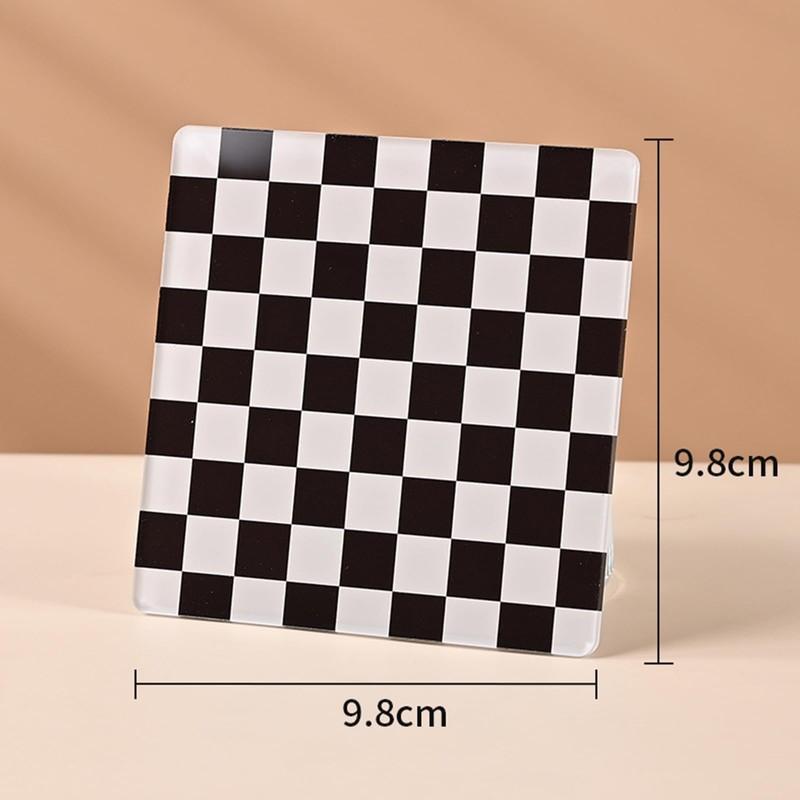 4 PCS Black Acrylic Cup Coasters, 9.5cmx9.5cm Square Acrylic Coasters,
