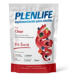 Proteina Adultos Bariatrica Plenlife Pro Clear 18 Porciones Sabor Mix Berries
