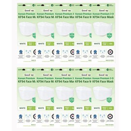 FLEXMON (PACK OF 10 White KF94- Face Mask 4-Layer Filters Breathable Comfortable Protection, Korea, Disposable Protective, Nose Mouth Covering Dust Mask Made in Korea. pm2.5Filters, White Color