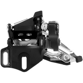 SHIMANO Deore Deore M6025-E double front derailleur, E-type mount, top swing, down pull One Size, Black,2091144970