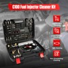 PLAYOCCAR Fuel Injector Cleaner Kit,Fuel System Non-Dismantling Cleaning Kit,1500ML 150PSI