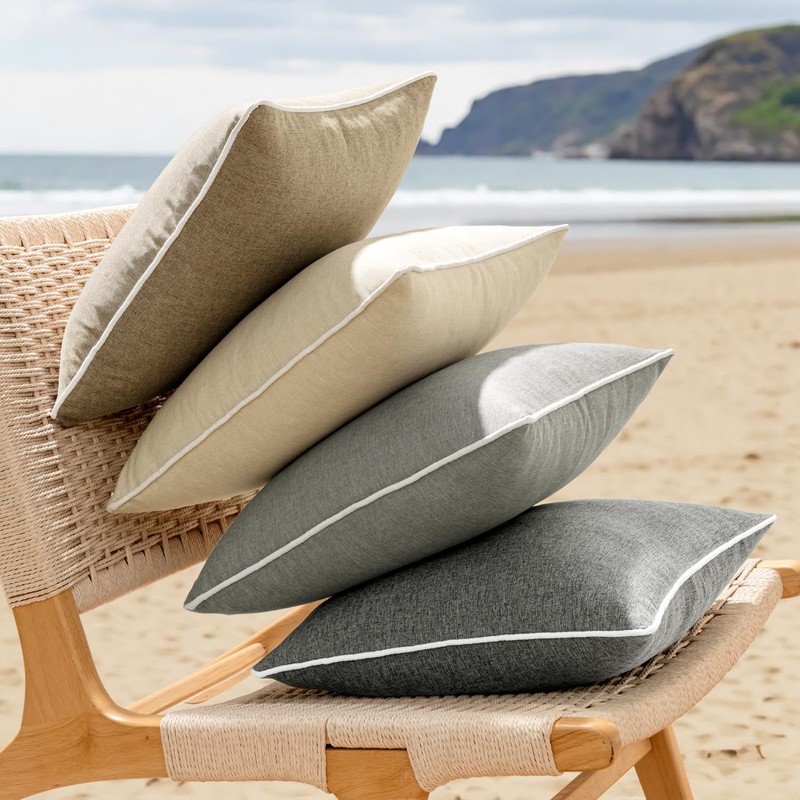 EMEMA Waterproof Cushion Cover Outdoor Waterproof Sofa Cushion Decorative Cushion