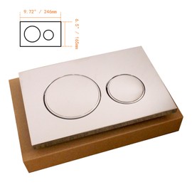 Bright Silver Dual-Flush Actuator Plate for Concealed Cisterns Compatible with Sigma20 115.882.KJ.1