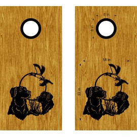 Labrador Duck Hunting Cornhole Board Decals Sticker