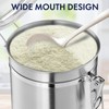 ENLOY 165oz Stainless Steel Airtight Canister for Kitchen, Large Flour