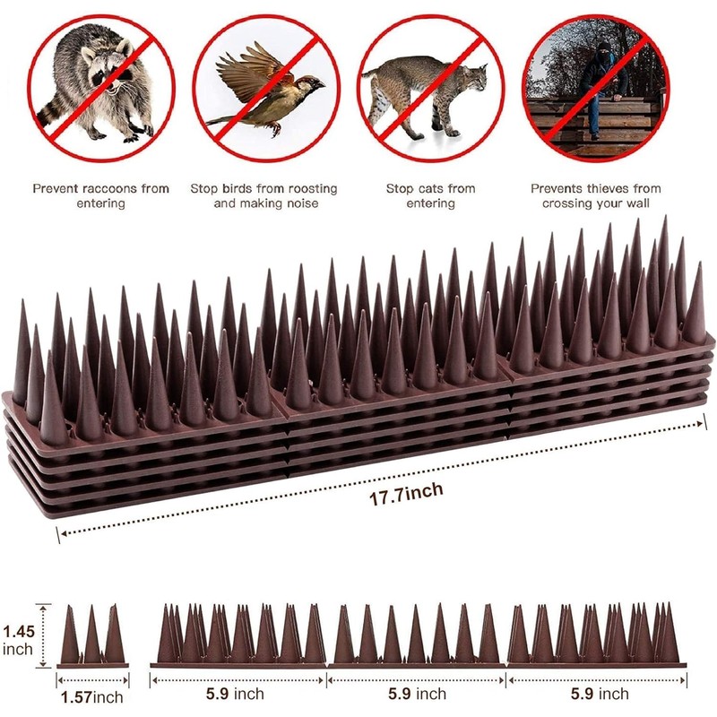 Defender Spikes for Bird, Cat, Pigeon and Small Animals 12pack-