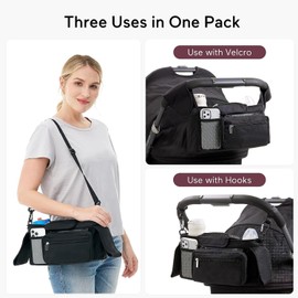 ZONADA Multifunctional Baby Stroller Hanging Bag – Your Ultimate Travel Companion-Pink