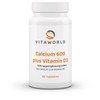 Vita World Calcium 600 mg + Vitamin D, 60 Tablets,